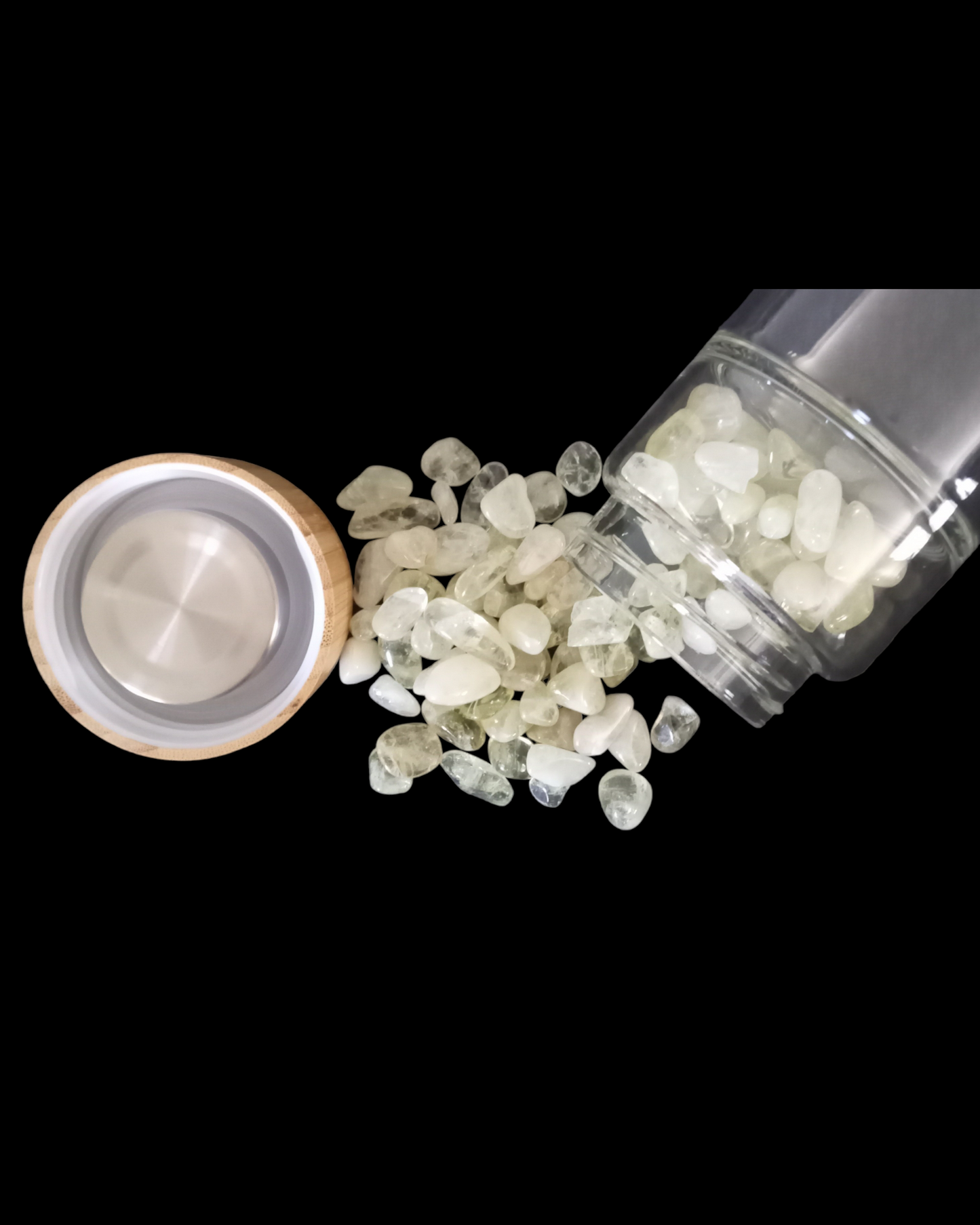 Crystal Infused Glass Water Bottle (Citrine)