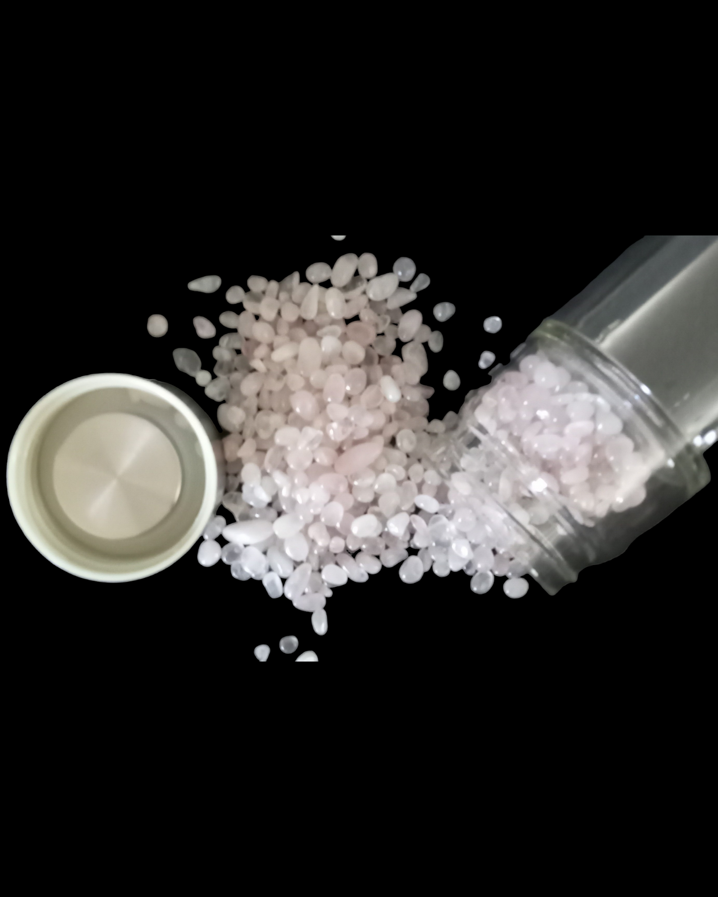 Crystal Infused Glass Water Bottle (Rose Quartz)