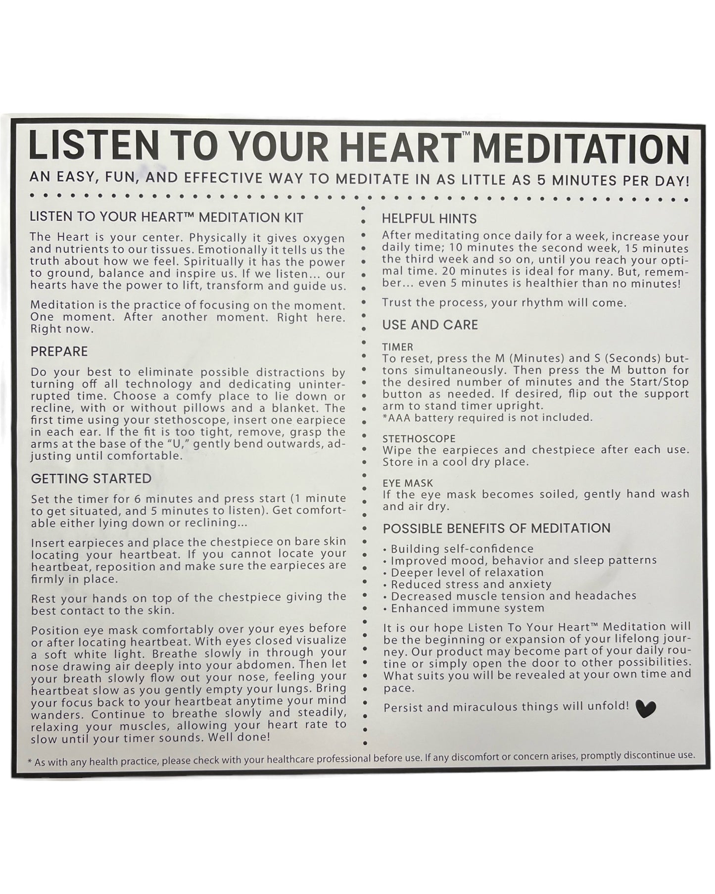 Bio-feedback Heart Chakra Meditation Kit